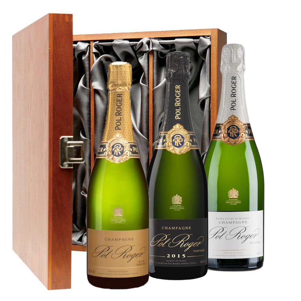 The Pol Roger Collection Treble Luxury Gift Boxed Champagne